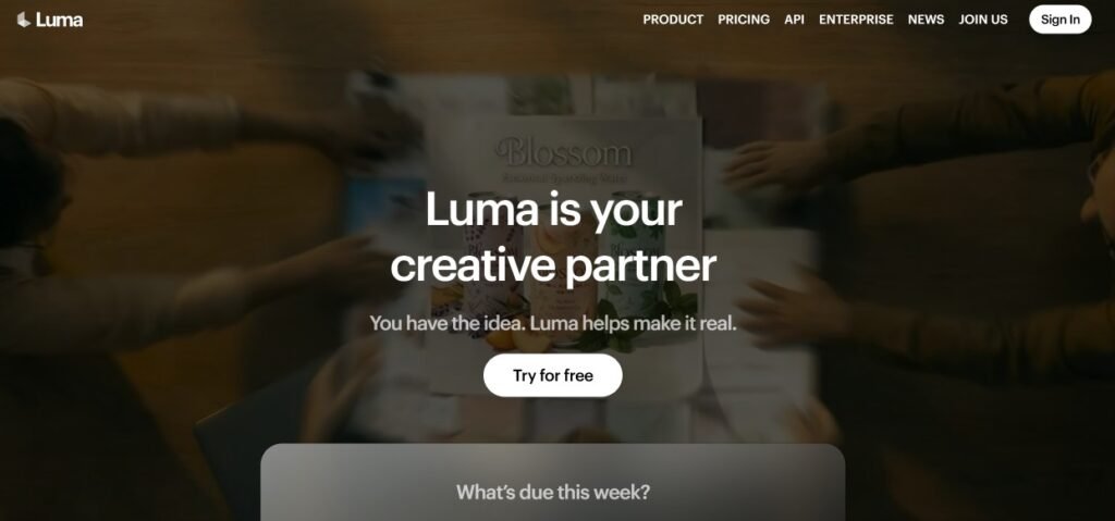 Ai tools to animate photo to video Luma